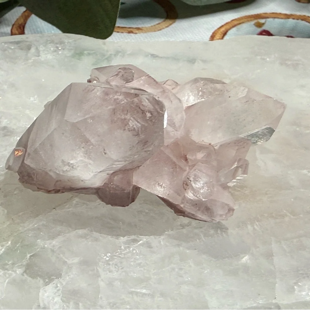 Pink Lemurian Quartz Cluster from Columbia - Picture 3 of 6